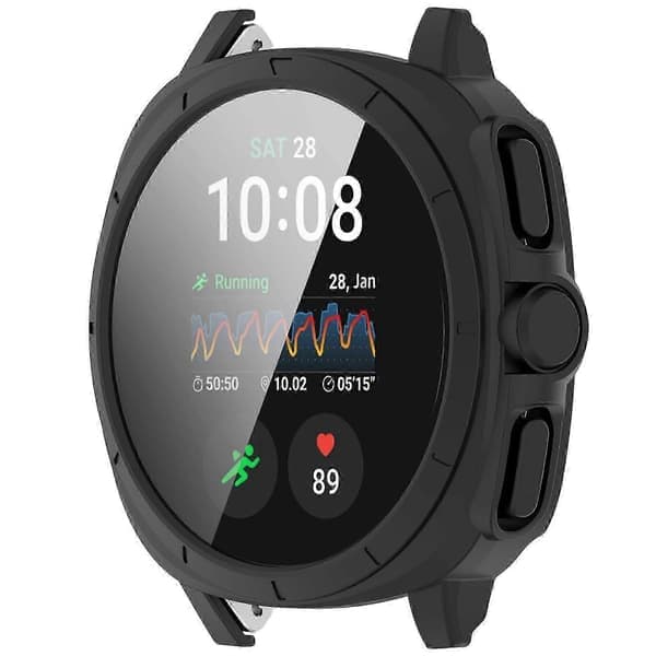 Til Samsung Galaxy Watch7 44mm til Galaxy Watch Ultra Transfer Case Hard PC Watch Case Beskyttelse Sort Black