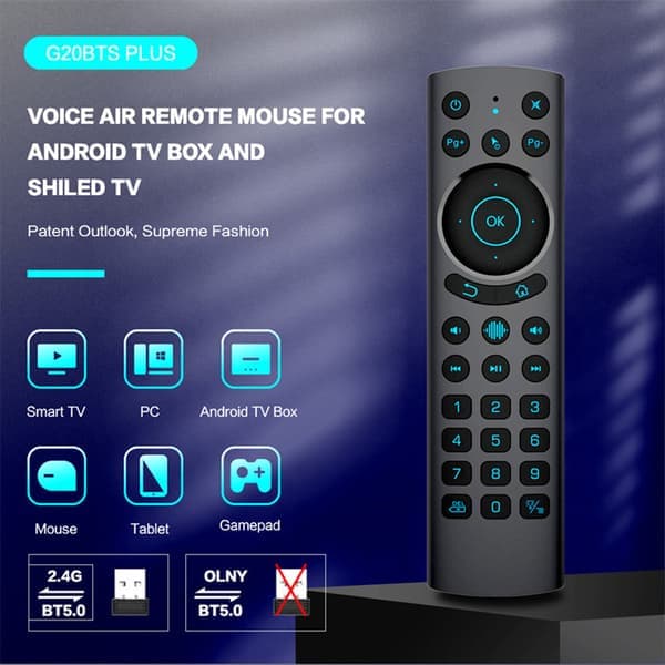 Bluetooth-kompatibel G20BTS trådløs fjernkontroll for Android TV-boks