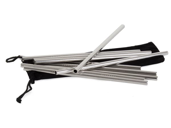 Sugrör i metall / Metallsugrör - 10-pack