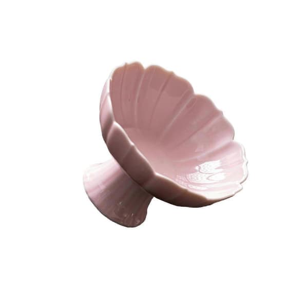 Keramisk fruktskål med fot, dessertstativ for stue og spisebord Rosa Pink