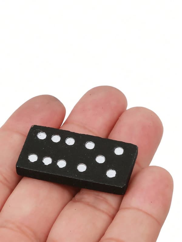 Sort Domino Trækasse med Sort Domino Træbrætspil Undervisning 1 Sæt
