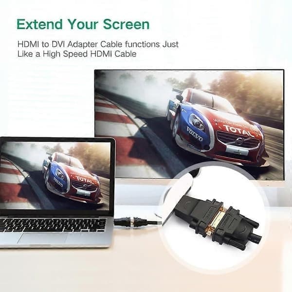 UGREEN HDMI til DVI 24+5 Adapter 1080P Han til Hun Konverter til HDTV Skærm