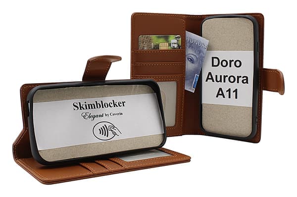 Skim Blocker Doro Aurora A11 Plånboksfodral[SZ] Brandy Brandy