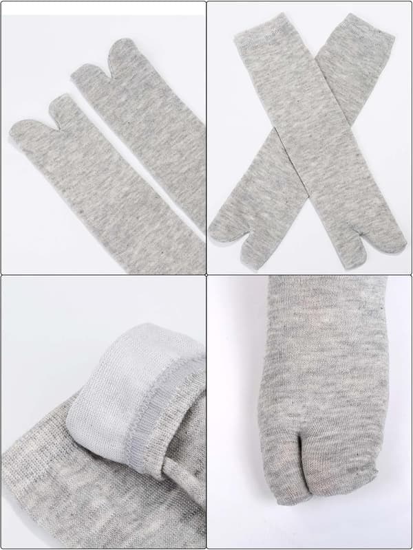 6 par unisex Tabi Flip Flop strumpor Getstrumpor Bomull Split Toe Tabi strumpor Elastiska för kvinnor och män, Flerfärgad