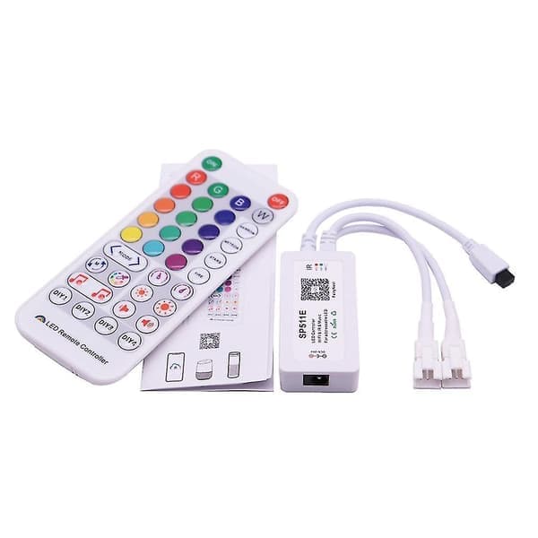 Sp511e Wifi Musikk LED-kontroller for Ws2812b Ws2811 Adresserbar Pixel RGB Dobbel Utgang Smart Stemmekontroll