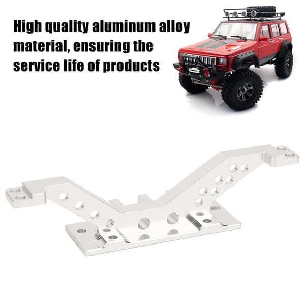 Aluminiumlegering RC Bil Framaxel Förstärkningslänk Stångfäste Set för Axial SCX10 Silver