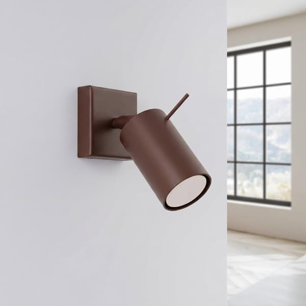 Veggmontert lampe RING brun Brun