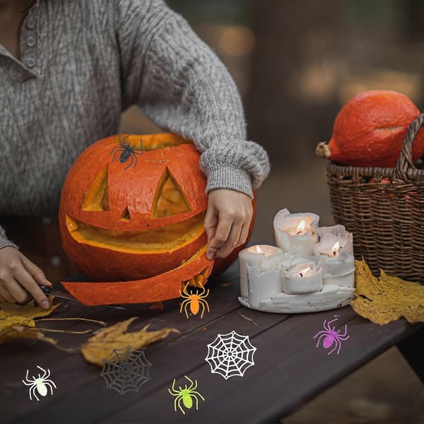 Edderkoppespind Dekoration Edderkoppespind til Halloween Dekoration 1 Sæt Blandede Farver