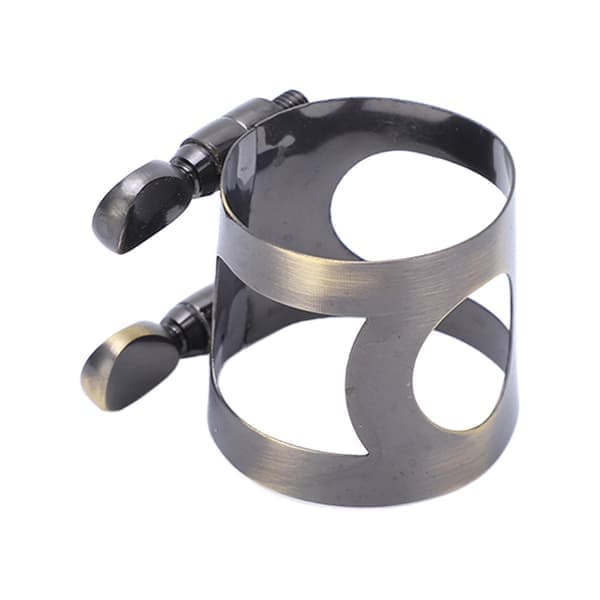 Saksofonligatur Munnstykke Brakett Saksofon Metallklips Musikkinstrument Tilbehør Tenor Antikk Bronse