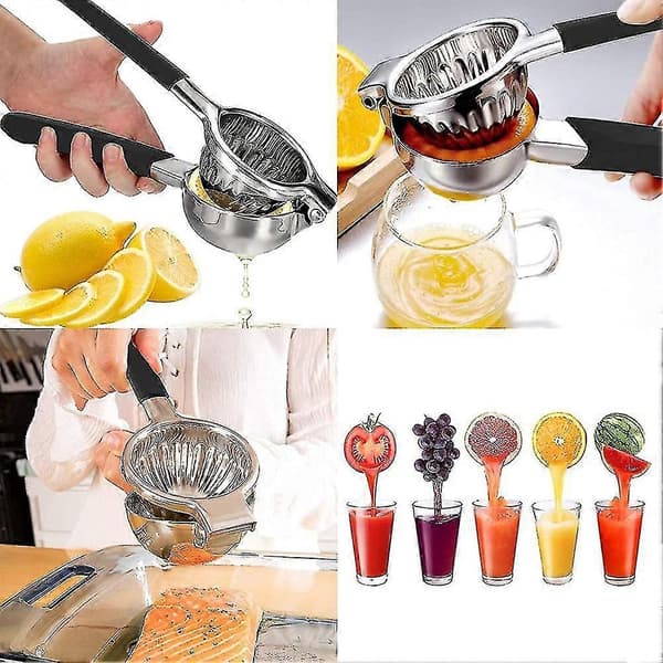 Citronpresser, ekstra stor citronpresser i rustfrit stål - Premium Heavy Duty