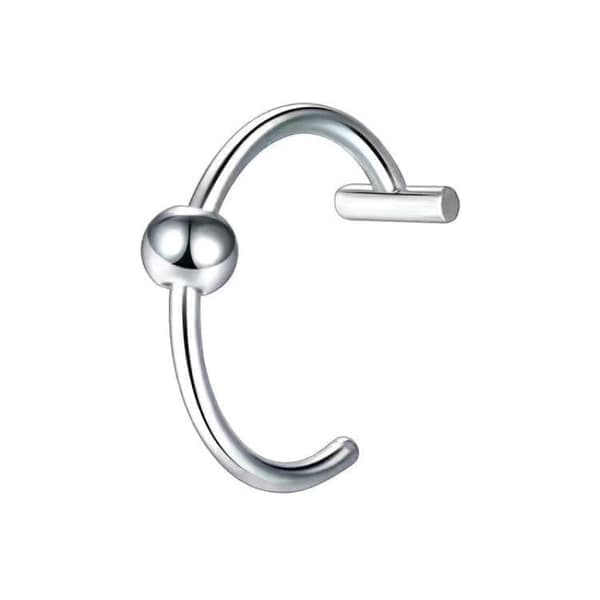 2-pack falska läppringar utan hål falska piercingar silver silver