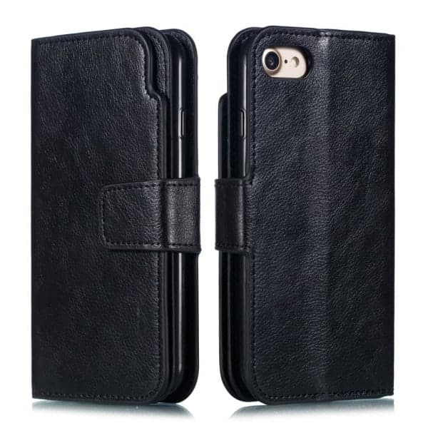 iPhone 7/8/SE (2020/2022) - Wallet Case med 9 Kortpladser - Sort