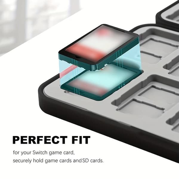 SWITCH 24-spors magnetisk spillkortveske (gradientfarge) – Switch OLED 24-spors magnetisk oppbevaring og patronholder