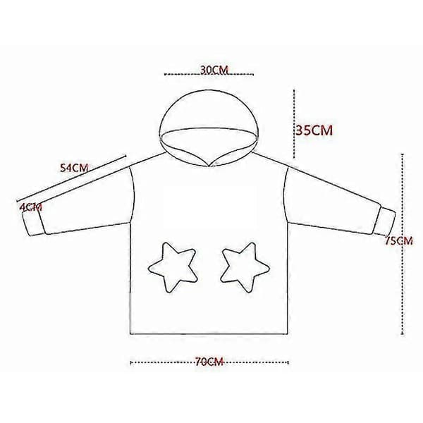 Hættetrøje Tæppe Børn Oversize Pige Blød Sweatshirt Varm Fleece Bærbar Pullover ~