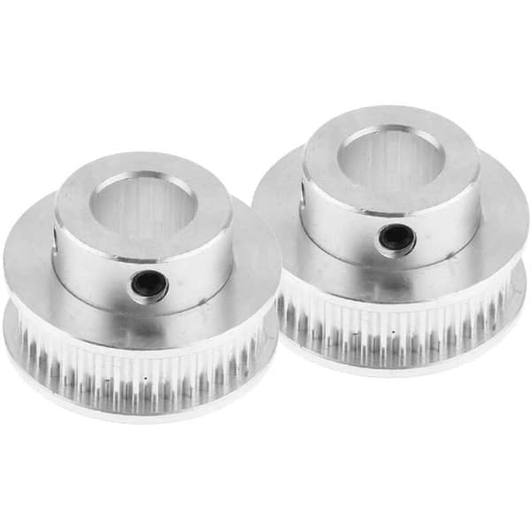 GT2 tandremsskive 40 tænder 10 mm hul til CNC 3D-printer 6 mm bred rem 2 stk. serie