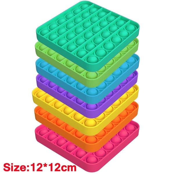 2-pak Pop It Fidget Legetøj / Sensorisk - Vælg model & farve Turkisblå blue