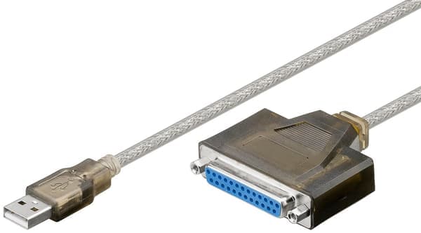USB-skriverkabel, gjennomsiktig