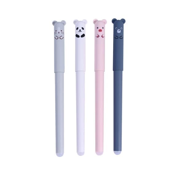 0,35 mm raderbara gelpennor, 12-pack djur-rollerball-gelpennor