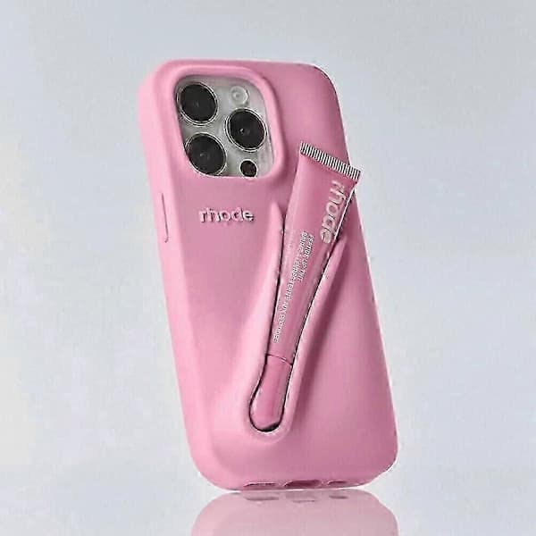 Rhode Lip Gloss Bringebær Telefondeksel til iPhone 16 15 14 13 12 11 Pro Max B Bringebær Jelly 15 Pro Max Raspberry Jelly 15 Pro Max