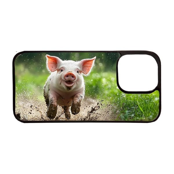 Husdjursgris iPhone 15-fodral