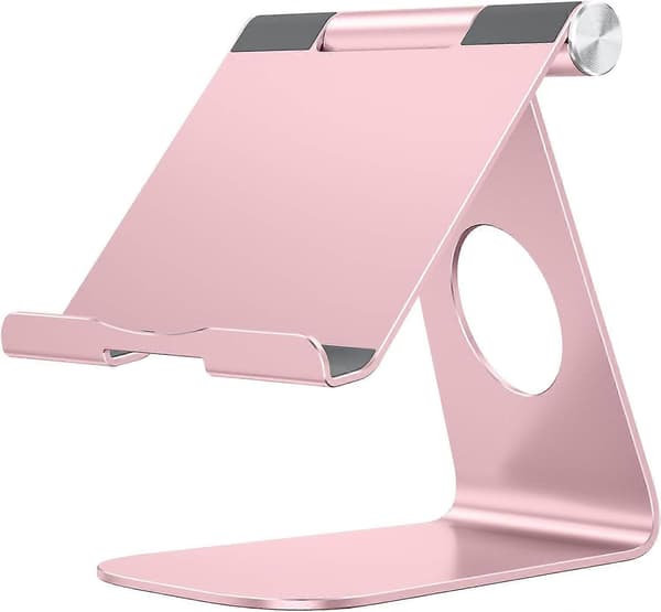Justerbart tabletstativ, tabletstativ bord, sølv