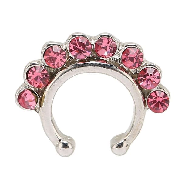 6 stk. næsepiercingsmykker i rustfrit stål, allergivenlige, glitrende, genanvendelige, trendy næseringe og -studs (YMMR)