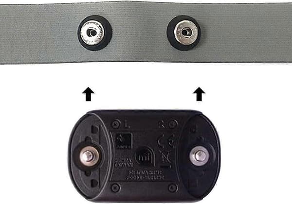Taope Elastiskt Sport Pulsband Justerbart Bröstfäste Bälte Remmar Träningsutrustning Garmin Wahoo Polar (Grå Rem)