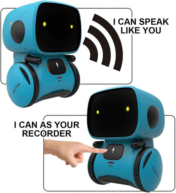 Interaktiva smarta robotleksaker, intelligenta robotleksaker för barn, röststyrning och beröringssensor, dansar och sjunger och går, spelar in och talar som du