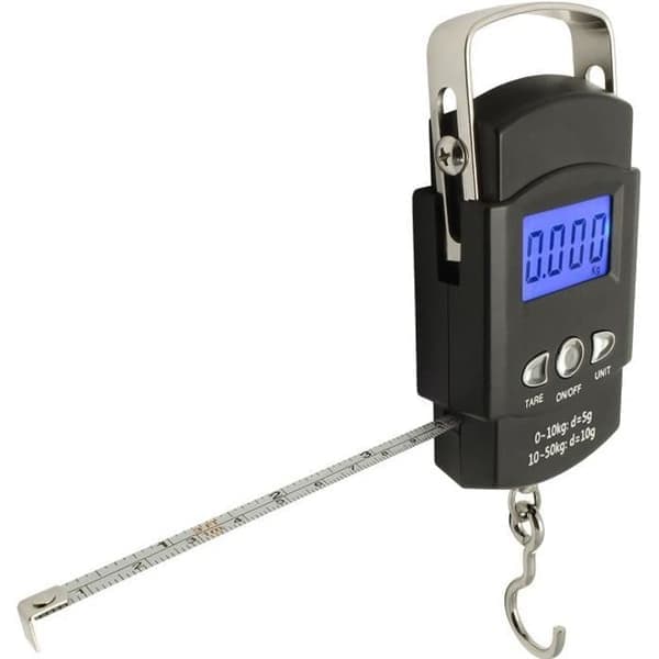 Fiskskala - CAMPTECK - U6847 - 50kg/110lbs - LCD-display - Måttband
