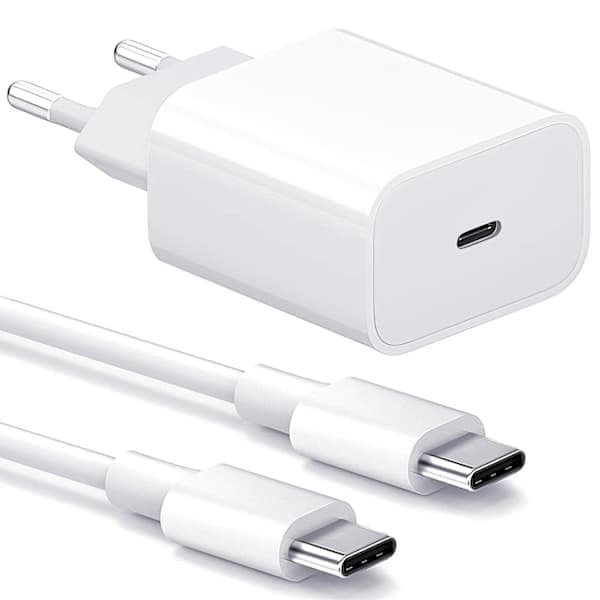 2-pakning - Lader for iPhone - Hurtiglader - Adapter + Kabel 20W Hvit one size 2-Pakning iPhone 2-Pack iPhone