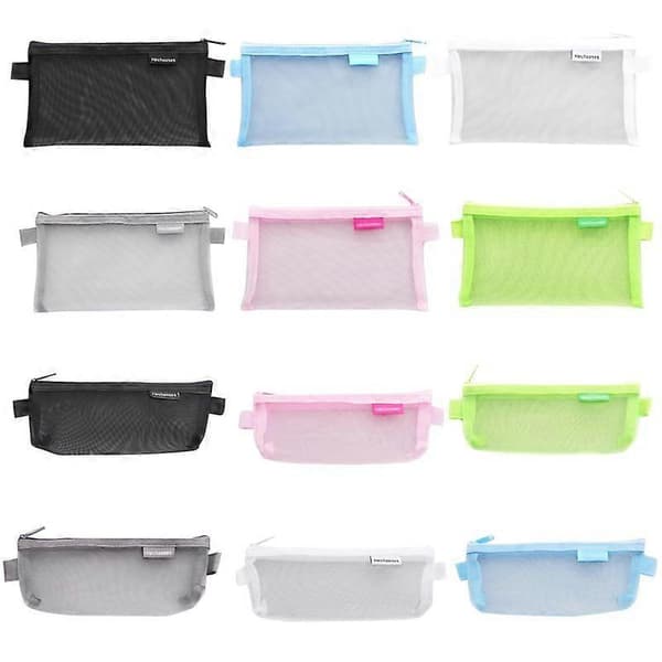 Hechooses D033 Mesh Pen Bag, Stil: Firkantet (Grøn)
