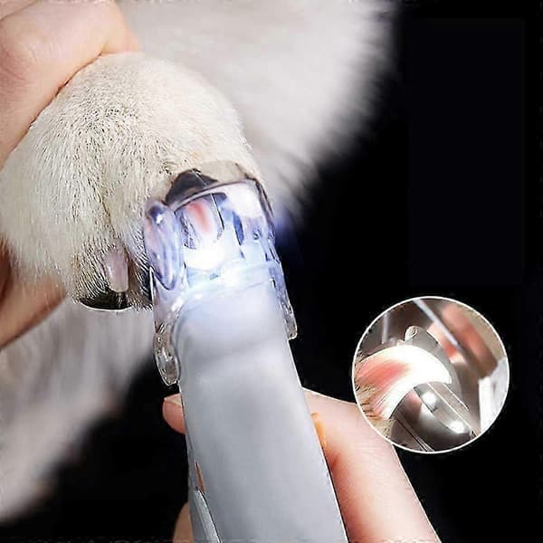 Kat Hunde Negleklipper LED Lys Anti-Klip Forstørrelsesglas til Kæledyr