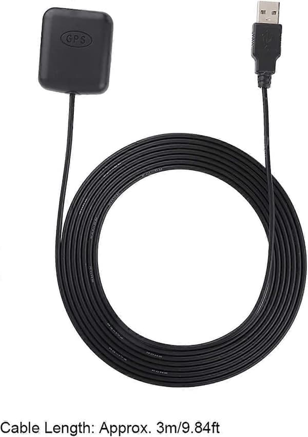 GPS-antenn, utrustad med 174 meter Rg3-kabel, GPS-antenn, högkvalitativt ABS-material, för bil-GPS USB-adapter