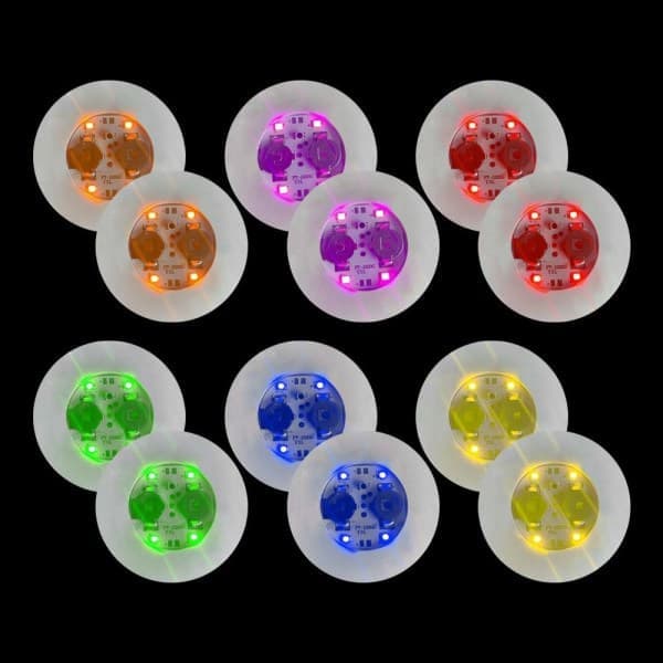 12 stk LED fargede coasters Vinflasker Lamper coasters Glødende