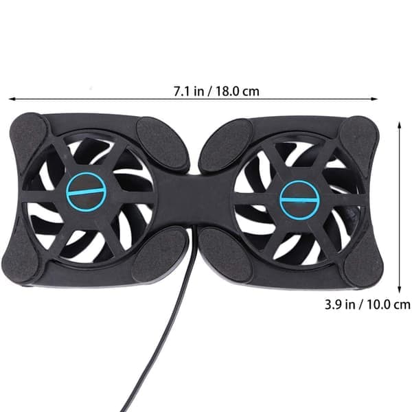 Mini sammenklappelig USB-køleventilator blæksprutte notebook-køler køleplade stativ dobbelte ventilatorer til notebook bærbar computer