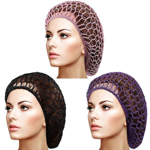 3 Stykker Mesh Hårnet Rayon Hæklet Hårnet Strikket Pullover Hat Hæklet Nattelue