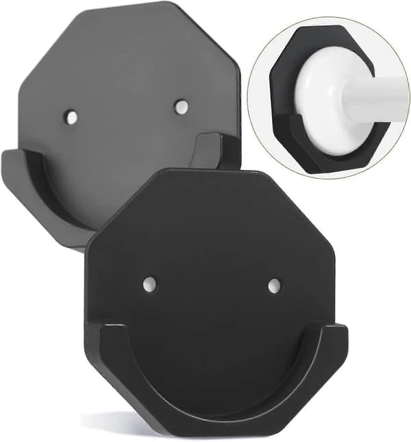 Duschdraperistångsfäste 2-pack, självhäftande duschstångsväggfäste för vägg/badrum
