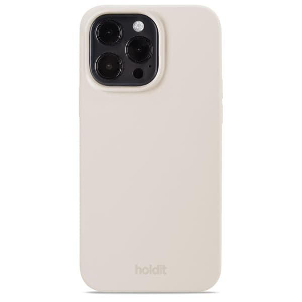 held iPhone 15 Pro Max Mobilcover Silikone Lys Beige