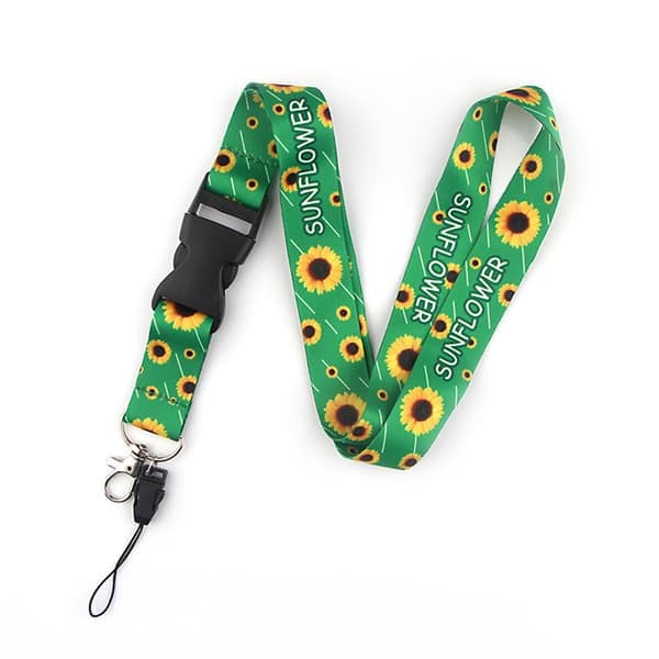 Praktisk lanyard (solsikke/stjerner) Sort