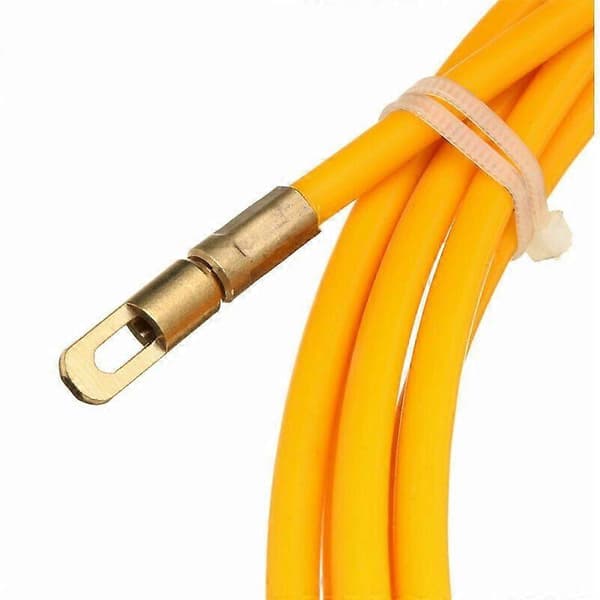 Nylon tråddragare D=4,5mm L=30m Glasfiber trådkabelstång Elektriker Push Puller Fiskrör