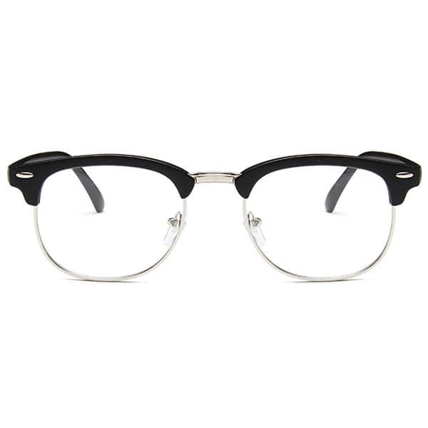 Matte sorte Clubmaster briller uden styrke klare linser sort[BT] sort