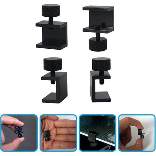 8 Stykker 3D Printer Sengeklemme, 3D Printer Glas Sengeklemme Tilbehør til Ender 3s 3 Pro, 5 Pro, CR-20 Pro, CR-10S Pro