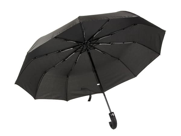 Paraply sammenleggbar automatisk svart unisex