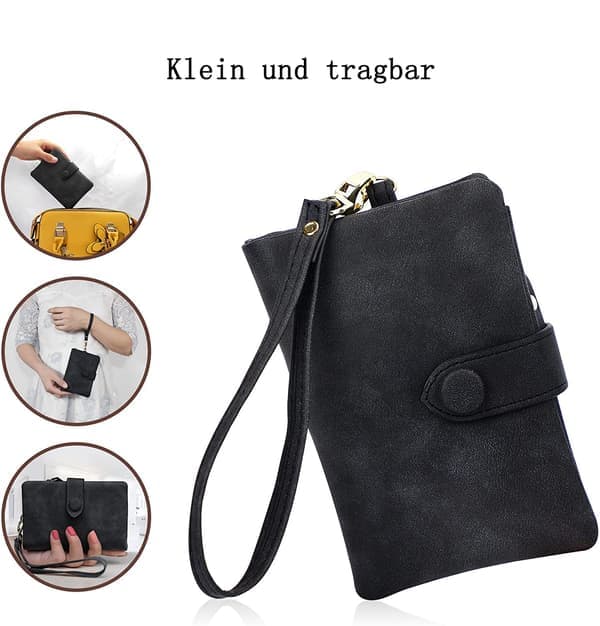 Plånbok dam kort plånbok läder för kvinnor mjuk plånbok