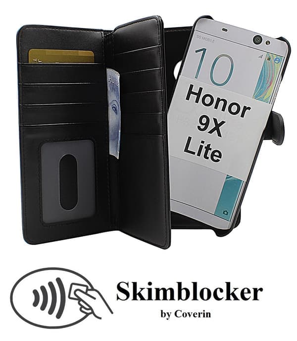 Skimblocker XL Magnetpung Huawei Honor 9X Lite (Sort)