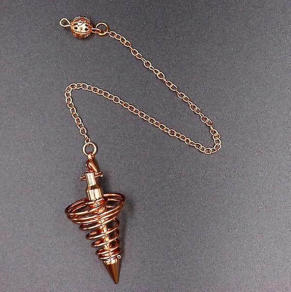 Kopparpläterad Vortex Point Dowsing Pendel för Spådom och Healing