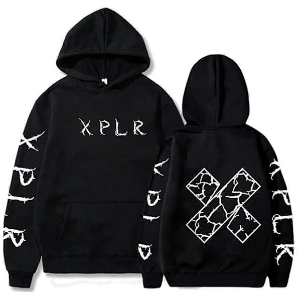Sam & Colby Efterår Hættetrøje Sort Løs Harajuku Hættetrøje Til Mænd SNNGV sort XL! sort XL black XL