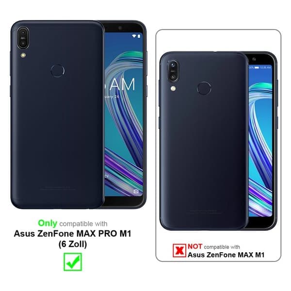 Etui til Asus ZenFone MAX PRO M1 (6 tommer) Sort beskyttelse til udendørs brug og arbejde Sort