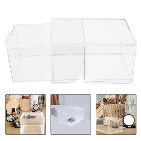 Gennemsigtig Makeup Organizer Akryl Kosmetik Etui til Opbevaring Stor Kapacitet