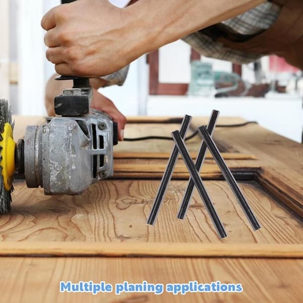 10 stk 82 mm HSS vendbare høvelblader 82×5.5×1.2 mm, passer til Makita/B&D/Bosch/DeWalt/Elu